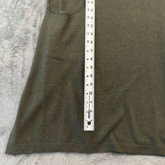 Sundance Film Noir Silk Blend Sweater Dress SMALL Olive Green Pockets Lagenlook - Picture 5 of 5